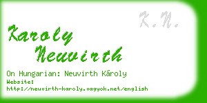 karoly neuvirth business card